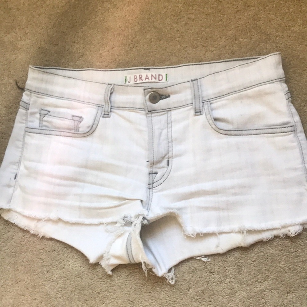 White jean shorts